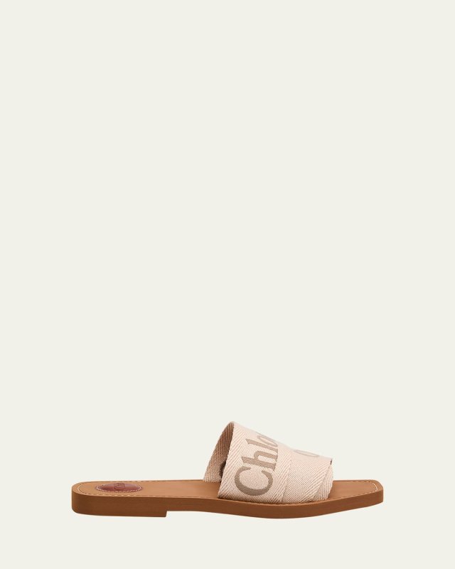 x High Summer Woody Embroidered Logo Flat Sandals